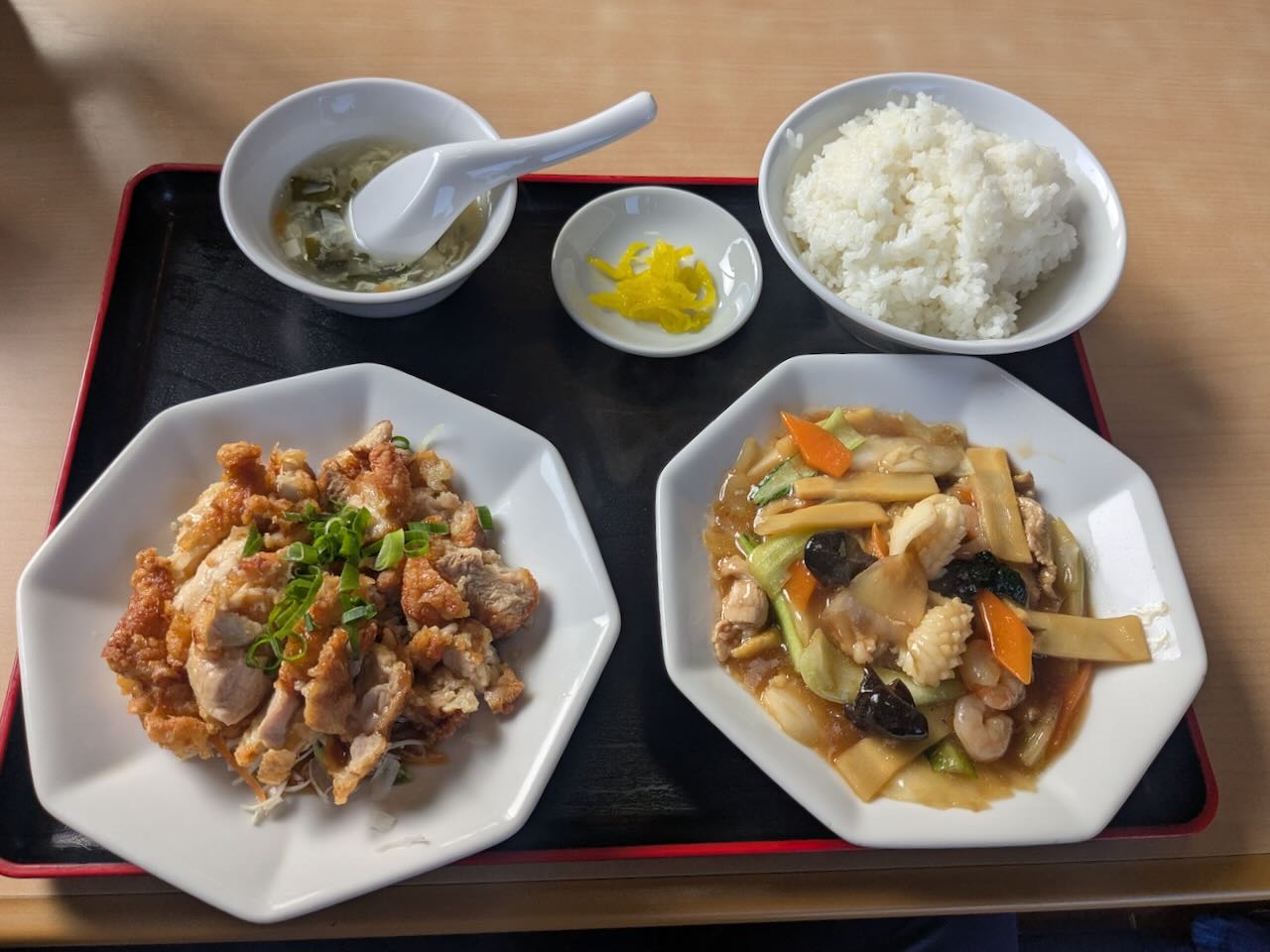 蓬莱閣 Aランチ 上から