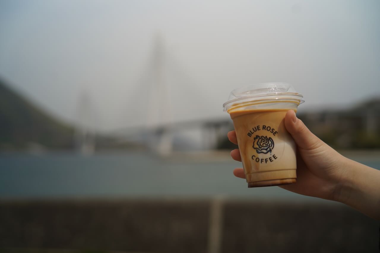 BLUE ROSE COFFEE　カフェ　しまなみ海道　カフェオレ